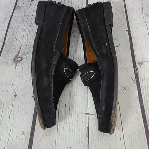 Tod's Black Suede Designer Loafers size 6 - Picture 5 of 14